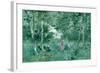 Elegant Ladies Picking Flowers in a Wood-Pompeo Mariani-Framed Giclee Print