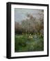 Elegant Ladies Resting in a Wooded Landscape-Pompeo Mariani-Framed Giclee Print