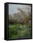 Elegant Ladies Resting in a Wooded Landscape-Pompeo Mariani-Framed Stretched Canvas