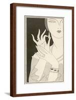 Elegant Lady and Jewellery-null-Framed Art Print