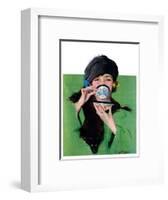 "Elegant Lady Drinking Cup of Tea,"February 20, 1926-Penrhyn Stanlaws-Framed Giclee Print