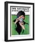 "Elegant Lady Drinking Cup of Tea," Saturday Evening Post Cover, February 20, 1926-Penrhyn Stanlaws-Framed Giclee Print