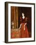 Elegant Lady Holding a Fan, 1893-Alfred Emile Léopold Stevens-Framed Giclee Print