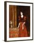 Elegant Lady Holding a Fan, 1893-Alfred Emile Léopold Stevens-Framed Giclee Print