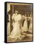 Elegant Lady Leaving Paris Opera-Tony Minartz-Framed Stretched Canvas
