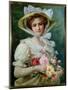 Elegant Lady with a Bouquet of Roses-Emile Vernon-Mounted Giclee Print