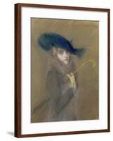 Elegant Lady-Paul Cesar Helleu-Framed Giclee Print