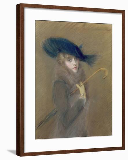 Elegant Lady-Paul Cesar Helleu-Framed Giclee Print