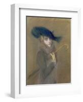 Elegant Lady-Paul Cesar Helleu-Framed Giclee Print