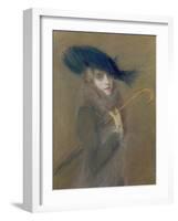 Elegant Lady-Paul Cesar Helleu-Framed Giclee Print