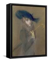 Elegant Lady-Paul Cesar Helleu-Framed Stretched Canvas