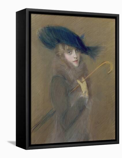 Elegant Lady-Paul Cesar Helleu-Framed Stretched Canvas