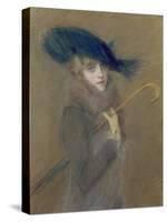 Elegant Lady-Paul Cesar Helleu-Stretched Canvas