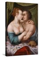 Elegant Loving Couple, Ca. 1600-null-Stretched Canvas