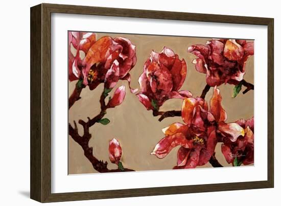 Elegant Magnolia-Joyce H. Kamikura-Framed Art Print