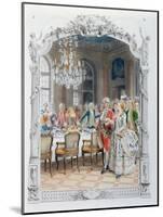 Elegant Meal During the Eighteenth Century-Maurice Leloir-Mounted Giclee Print