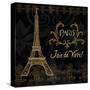 Elegant Paris Gold Square III-Linda Baliko-Stretched Canvas