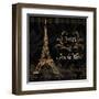 Elegant Paris Gold Square III-Linda Baliko-Framed Art Print