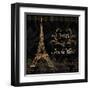 Elegant Paris Gold Square III-Linda Baliko-Framed Art Print