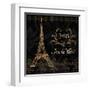 Elegant Paris Gold Square III-Linda Baliko-Framed Art Print