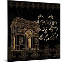 Elegant Paris Gold Square IV-Linda Baliko-Mounted Art Print