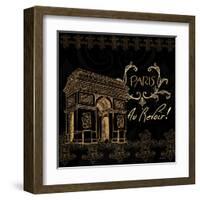 Elegant Paris Gold Square IV-Linda Baliko-Framed Art Print