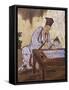 Elegant Pastimes, Calligraphy, Screen-Kano Tansetsu-Framed Stretched Canvas