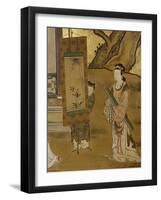 Elegant Pastimes, Painting, Screen-Kano Tansetsu-Framed Giclee Print