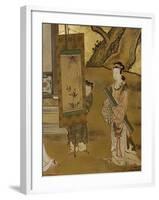 Elegant Pastimes, Painting, Screen-Kano Tansetsu-Framed Giclee Print