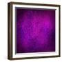 Elegant Purple Pink and Blue Background with Black Border and Vintage Grunge Texture-FinaLee-Framed Art Print