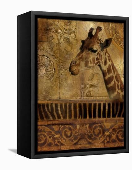 Elegant Safari III (Giraffe)-Patricia Pinto-Framed Stretched Canvas