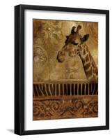 Elegant Safari III (Giraffe)-Patricia Pinto-Framed Art Print