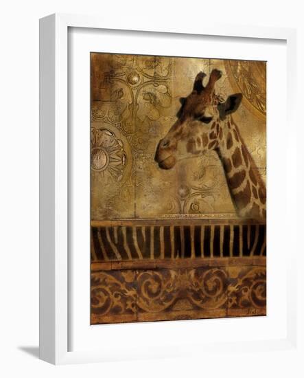 Elegant Safari III (Giraffe)-Patricia Pinto-Framed Art Print