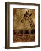 Elegant Safari III (Giraffe)-Patricia Pinto-Framed Art Print