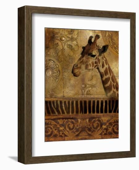 Elegant Safari III (Giraffe)-Patricia Pinto-Framed Art Print