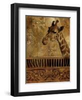 Elegant Safari III (Giraffe)-Patricia Pinto-Framed Art Print