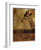 Elegant Safari III (Giraffe)-Patricia Pinto-Framed Art Print