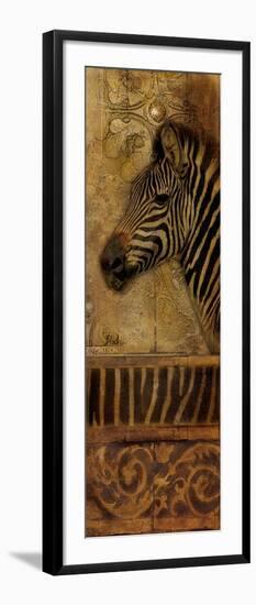 Elegant Safari Panel I (Zebra)-Patricia Pinto-Framed Art Print