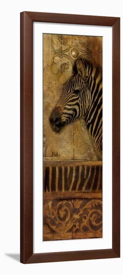 Elegant Safari Panel I (Zebra)-Patricia Pinto-Framed Art Print