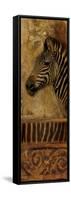Elegant Safari Panel I (Zebra)-Patricia Pinto-Framed Stretched Canvas