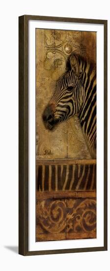 Elegant Safari Panel I (Zebra)-Patricia Pinto-Framed Premium Giclee Print