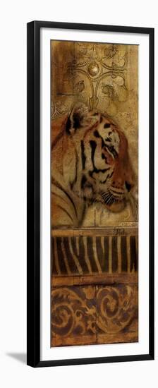 Elegant Safari Panel II (Tiger)-Patricia Pinto-Framed Premium Giclee Print