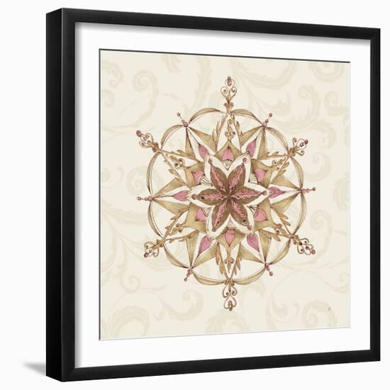 Elegant Season Snowflake II Pink-Daphne Brissonnet-Framed Art Print