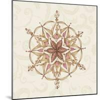 Elegant Season Snowflake II Pink-Daphne Brissonnet-Mounted Art Print