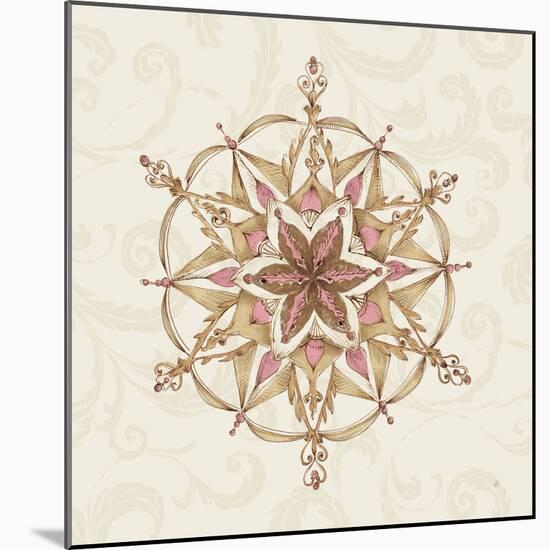 Elegant Season Snowflake II Pink-Daphne Brissonnet-Mounted Art Print