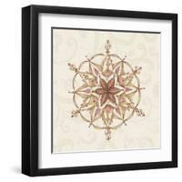 Elegant Season Snowflake II Pink-Daphne Brissonnet-Framed Art Print