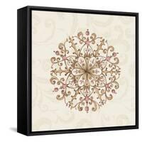 Elegant Season Snowflake III Pink-Daphne Brissonnet-Framed Stretched Canvas