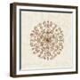 Elegant Season Snowflake III Pink-Daphne Brissonnet-Framed Art Print