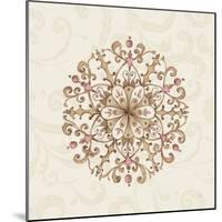 Elegant Season Snowflake III Pink-Daphne Brissonnet-Mounted Art Print