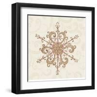 Elegant Season Snowflake IV Pink-Daphne Brissonnet-Framed Art Print